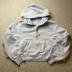 Lululemon Scuba Oversized Half Zip Hoodie Pullover Light Blue XL XXL